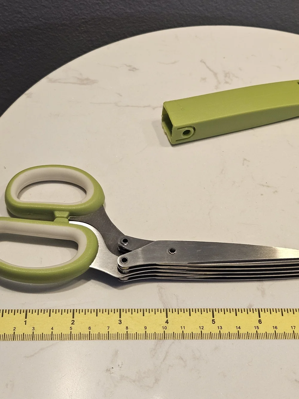 Multi-Blade Herb Scissors in Lime Green